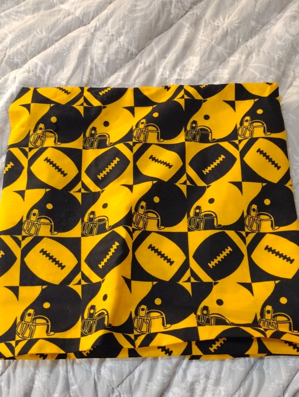 Yellow & Black Football Print Fabric Joann's